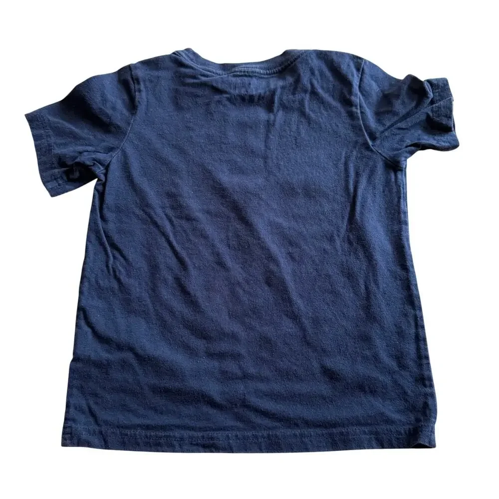 The Children's Place Boys Shirt 4T Navy Blue Yellow Dino Expert Glow in the Dark
